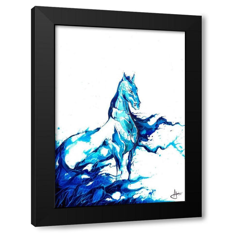 Poseidon Black Modern Wood Framed Art Print with Double Matting by Allante, Marc