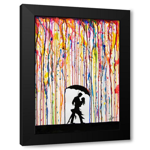 Tempest Black Modern Wood Framed Art Print with Double Matting by Allante, Marc