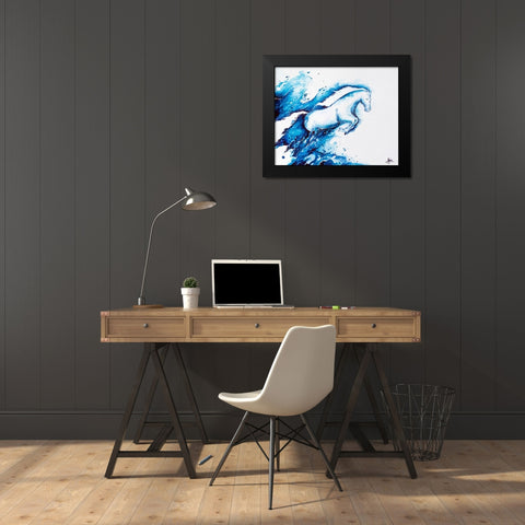 Ride the Lightning Black Modern Wood Framed Art Print by Allante, Marc