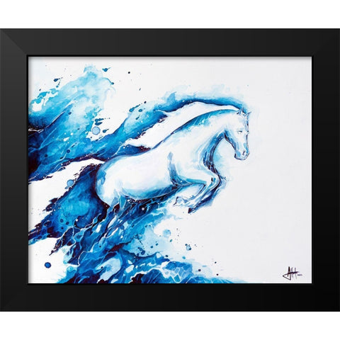 Ride the Lightning Black Modern Wood Framed Art Print by Allante, Marc