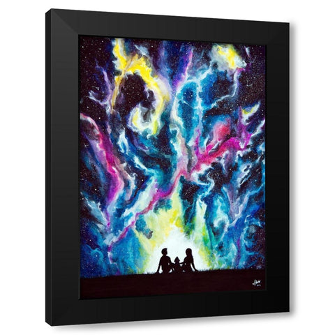 Stardust Black Modern Wood Framed Art Print by Allante, Marc