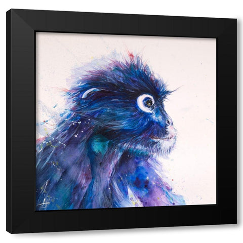 Monkey Business Black Modern Wood Framed Art Print with Double Matting by Allante, Marc