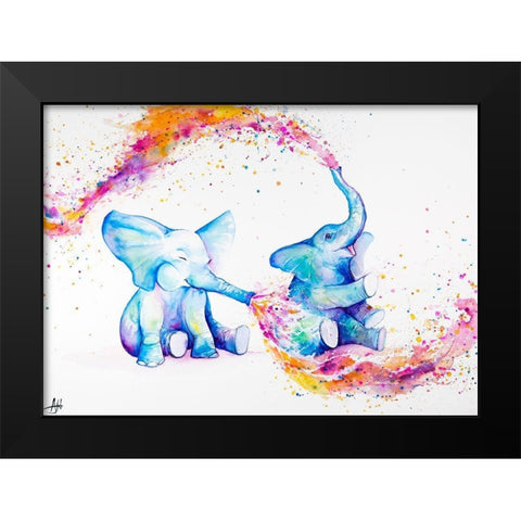 Sorella Black Modern Wood Framed Art Print by Allante, Marc