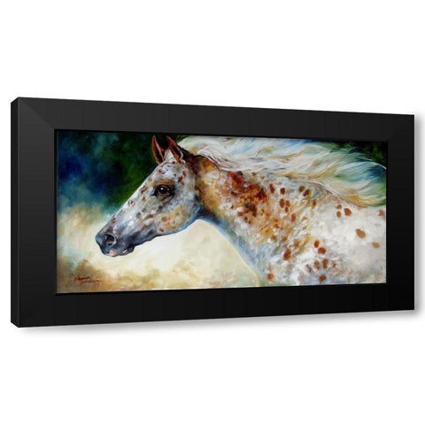 Appaloosa Spirit Black Modern Wood Framed Art Print with Double Matting by Baldwin, Marcia