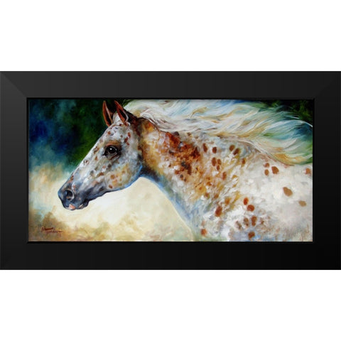 Appaloosa Spirit Black Modern Wood Framed Art Print by Baldwin, Marcia