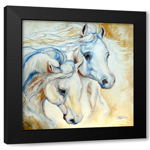 Arabian Eccense Black Modern Wood Framed Art Print with Double Matting by Baldwin, Marcia