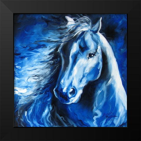 Blue Thunder Black Modern Wood Framed Art Print by Baldwin, Marcia