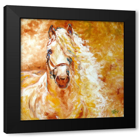 Golden Grace Andalusian Equine Black Modern Wood Framed Art Print with Double Matting by Baldwin, Marcia