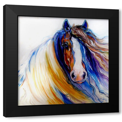 Gypsy Vanner Rouge Black Modern Wood Framed Art Print with Double Matting by Baldwin, Marcia