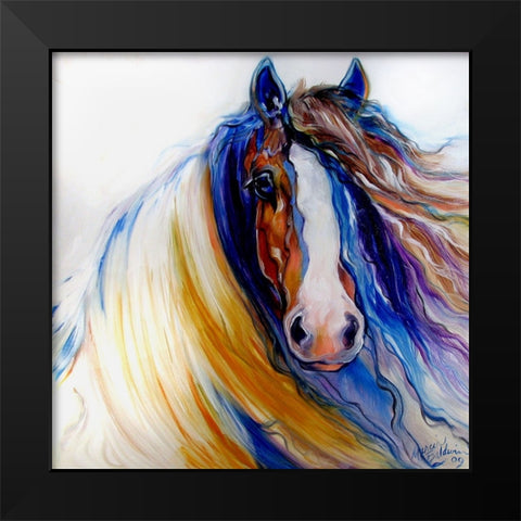 Gypsy Vanner Rouge Black Modern Wood Framed Art Print by Baldwin, Marcia