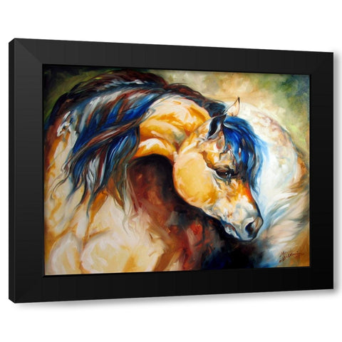The Buckskin Black Modern Wood Framed Art Print with Double Matting by Baldwin, Marcia