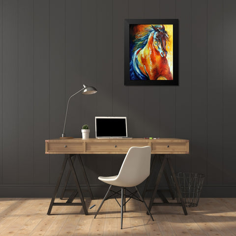Thunder Magic Black Modern Wood Framed Art Print by Baldwin, Marcia