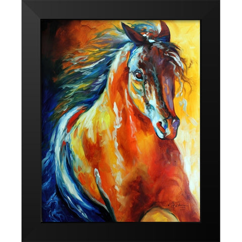 Thunder Magic Black Modern Wood Framed Art Print by Baldwin, Marcia