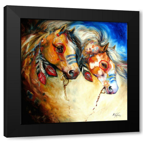 Warrior Spirits 2 Black Modern Wood Framed Art Print with Double Matting by Baldwin, Marcia
