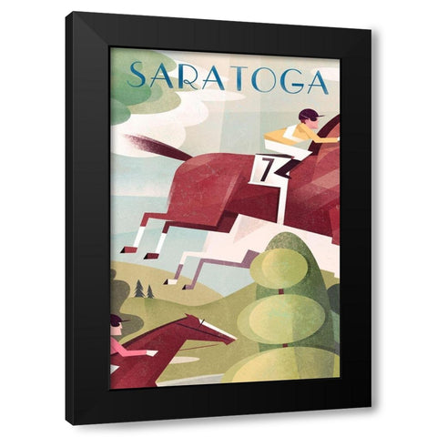 Saratoga Black Modern Wood Framed Art Print by Wickstrom, Martin