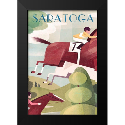 Saratoga Black Modern Wood Framed Art Print by Wickstrom, Martin