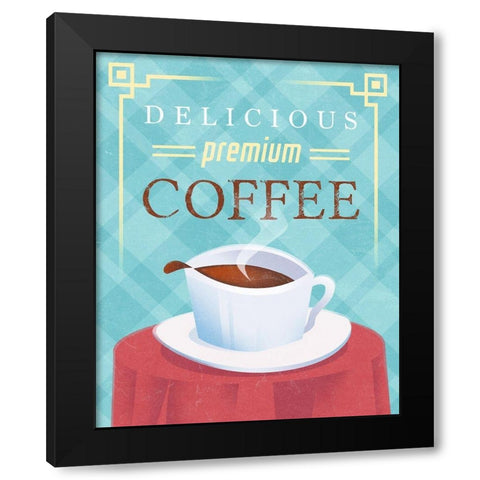 Coffee Delicious Black Modern Wood Framed Art Print by Wickstrom, Martin