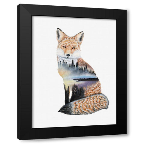 Fox Lake landscape Black Modern Wood Framed Art Print by Wickstrom, Martin