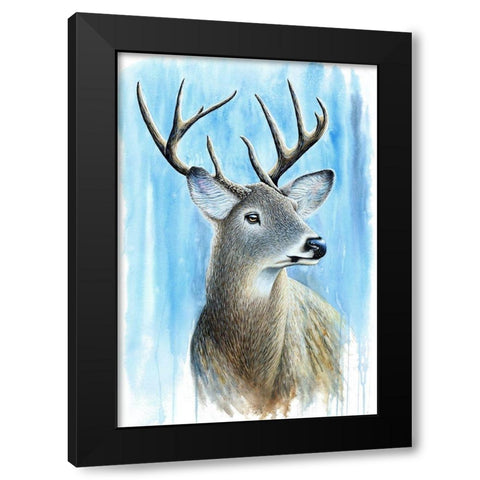 Buck Black Modern Wood Framed Art Print with Double Matting by Wickstrom, Martin