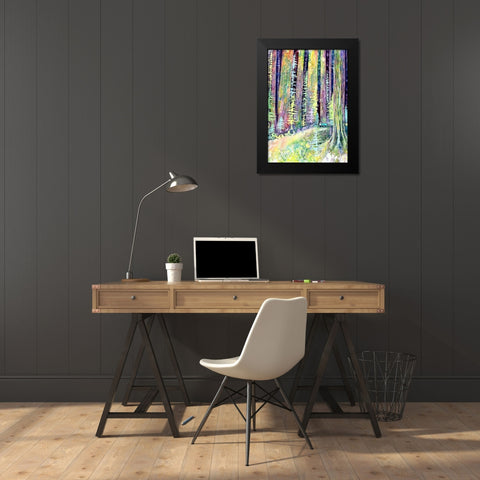 Redwoods Road Trip Black Modern Wood Framed Art Print by Wickstrom, Martin