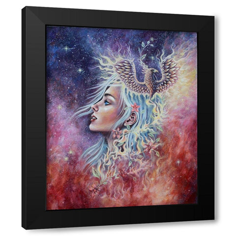 Out of the Ashes Black Modern Wood Framed Art Print by Wickstrom, Martin