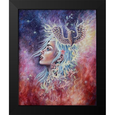 Out of the Ashes Black Modern Wood Framed Art Print by Wickstrom, Martin