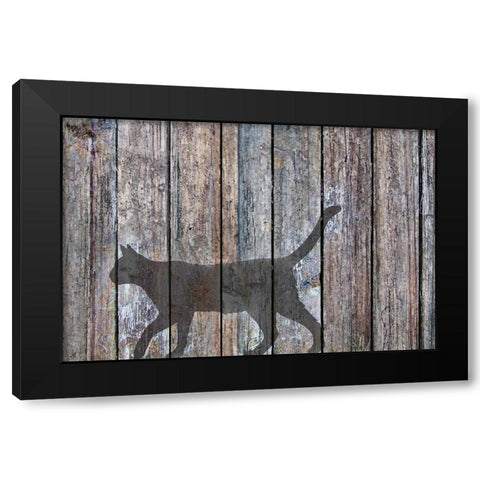 Barn Cat Shadow 5 Black Modern Wood Framed Art Print with Double Matting by Murray Henderson Fine Art