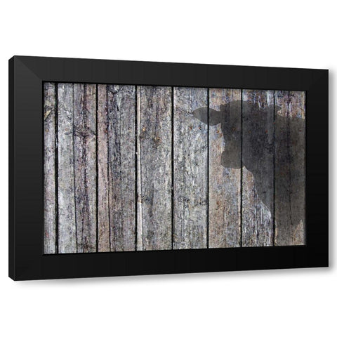 Cow Shadow Black Modern Wood Framed Art Print by Murray Henderson Fine Art