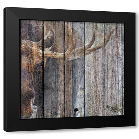 The Moose Black Modern Wood Framed Art Print with Double Matting by Murray Henderson Fine Art