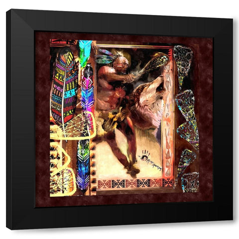 Lacrosse Black Modern Wood Framed Art Print with Double Matting by Murray Henderson Fine Art
