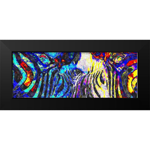Zzbra Black Modern Wood Framed Art Print by Murray Henderson Fine Art