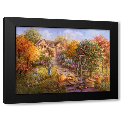 Gathering Fall Black Modern Wood Framed Art Print with Double Matting by Boehme, Nicky