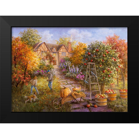 Gathering Fall Black Modern Wood Framed Art Print by Boehme, Nicky