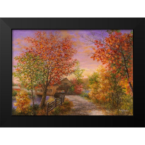Autumn’s Color Of Fashion Black Modern Wood Framed Art Print by Boehme, Nicky