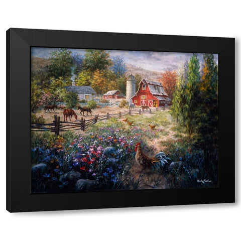 Grazing The Fertile Farmland Black Modern Wood Framed Art Print with Double Matting by Boehme, Nicky