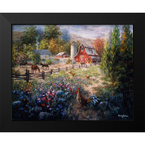 Grazing The Fertile Farmland Black Modern Wood Framed Art Print by Boehme, Nicky