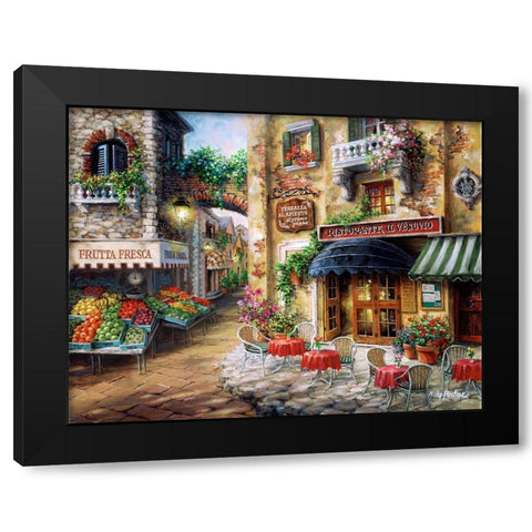 Buon Appetito Black Modern Wood Framed Art Print by Boehme, Nicky