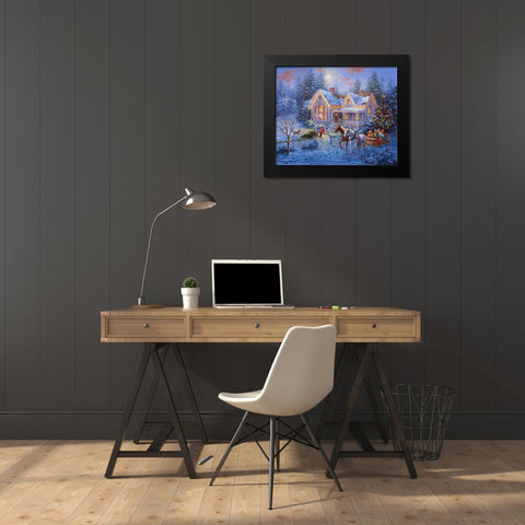 Welcome Home Black Modern Wood Framed Art Print by Boehme, Nicky