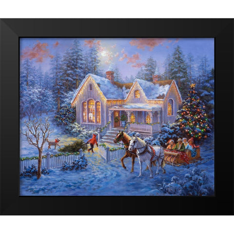 Welcome Home Black Modern Wood Framed Art Print by Boehme, Nicky