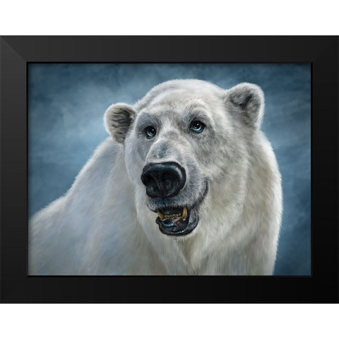 Polar Bear Totem Black Modern Wood Framed Art Print by LaMontagne, Patrick