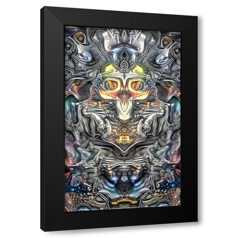 Chromocranial Urn Black Modern Wood Framed Art Print with Double Matting by Gavidia, Pedro
