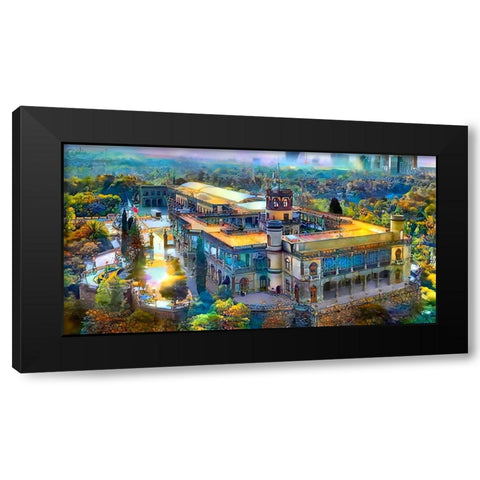 Mexico City Chapultepec Castle Black Modern Wood Framed Art Print with Double Matting by Gavidia, Pedro
