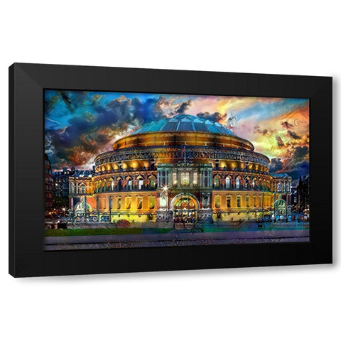 London England Royal Albert Hall Black Modern Wood Framed Art Print by Gavidia, Pedro