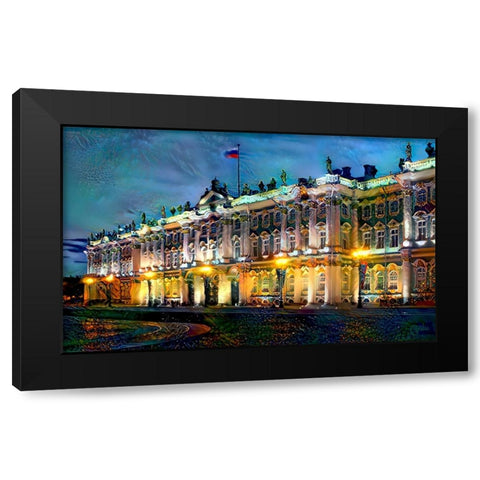 Saint Petersburg Russia Hermitage Museum Black Modern Wood Framed Art Print with Double Matting by Gavidia, Pedro