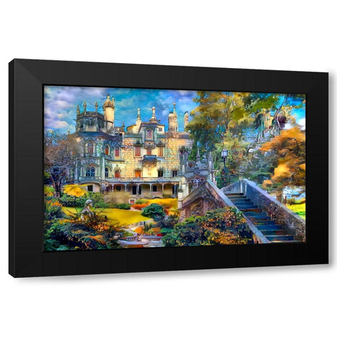 Sintra Portugal Quinta de Regaleira Black Modern Wood Framed Art Print with Double Matting by Gavidia, Pedro