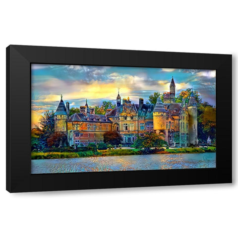 Antwerp Belgium Bornhem Castle Black Modern Wood Framed Art Print with Double Matting by Gavidia, Pedro