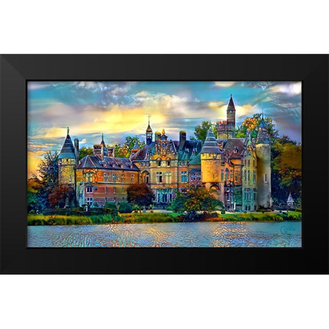Antwerp Belgium Bornhem Castle Black Modern Wood Framed Art Print by Gavidia, Pedro