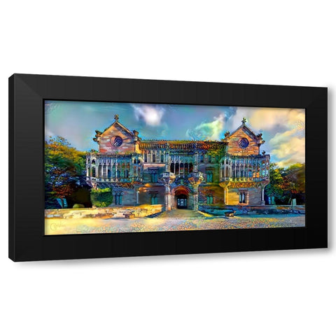 Comillas Spain Palacio de Sobrellano Palace Black Modern Wood Framed Art Print by Gavidia, Pedro