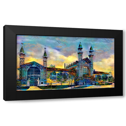 Mexico City Antique Chopo Museum Black Modern Wood Framed Art Print by Gavidia, Pedro
