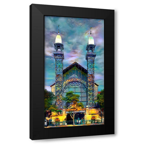 Mexico City Chopo Museum Front Black Modern Wood Framed Art Print with Double Matting by Gavidia, Pedro